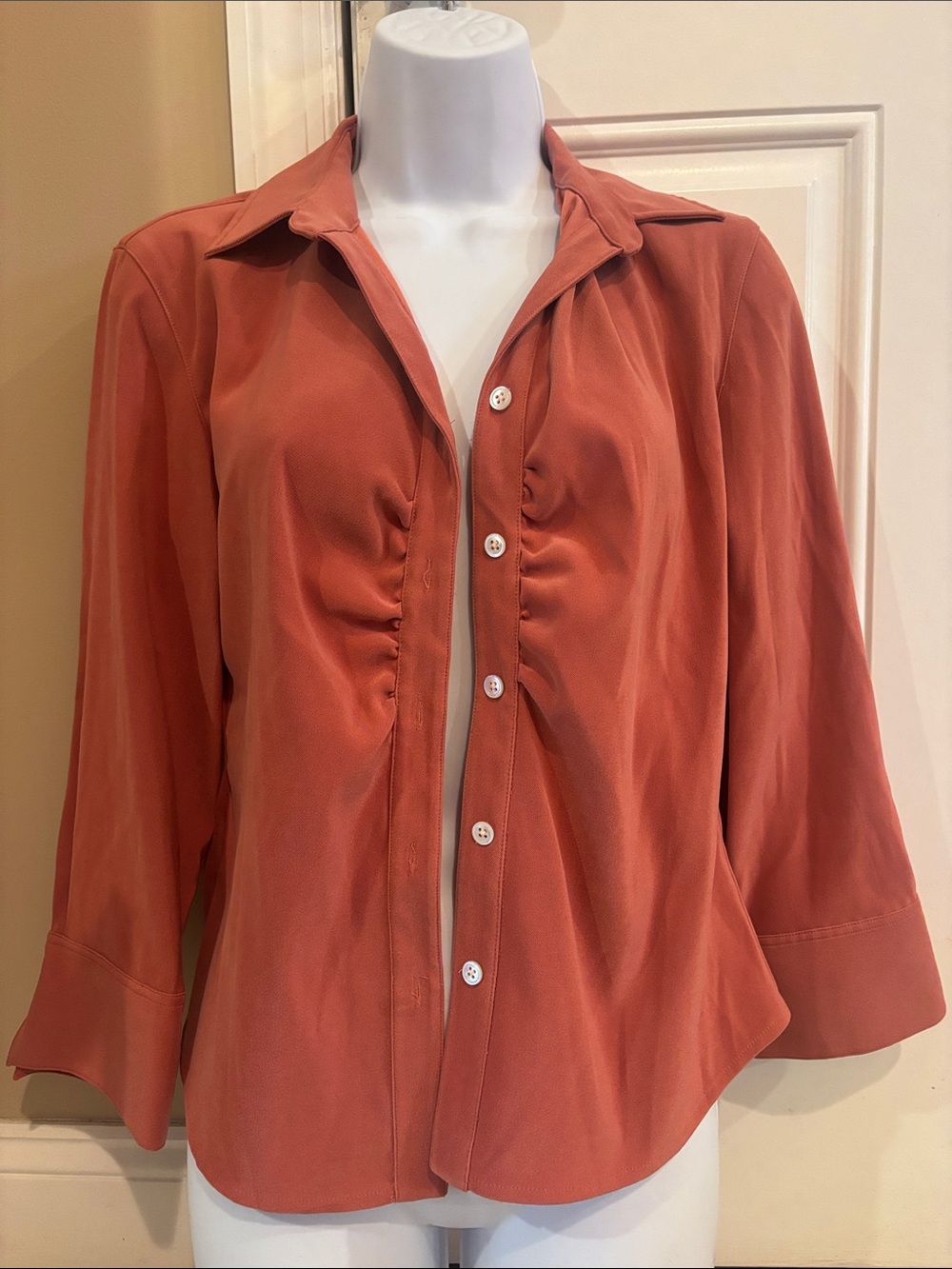 Harold’s Women's Rust Button-Front Blouse